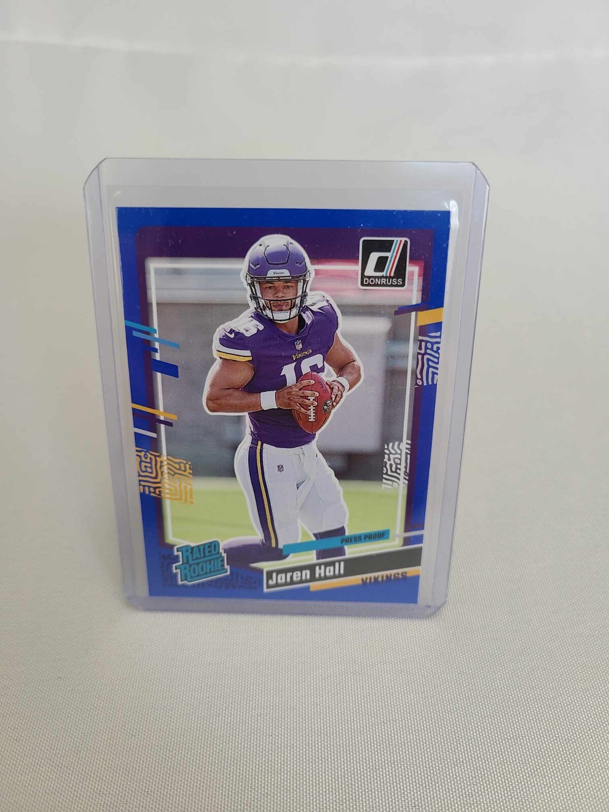 2023 Panini Donruss Press Proof Blue JAREN HALL Vikings Rated Rookie RC #367