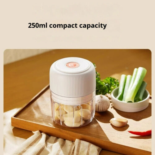 Electric Garlic Chopper Vegetable Meat Grinder Mixer Kids Food Processor Kitchen - Picture 4 of 17