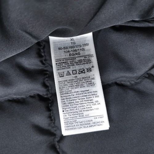 Gap Puffer Vest Mens XL Black Recycled Jacket Water Resistant Sleeveless FullZip - Picture 7 of 21