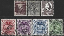 Australia 1948-56 Set of 7 Values  SG.223/224d Used Cat:&pound;24
