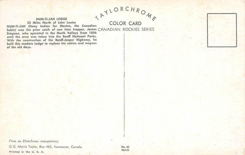 Num Ti Jah Lodge Lake Louise Stony Indian Marten Canadian Sable Canada