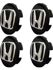 Set of 4 Honda Wheel Rim Center Hub Caps Black Chrome 69MM/2.75 Accord Civic NEW
