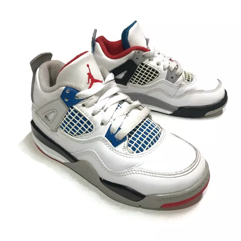 Retro 4 hotsell white blue