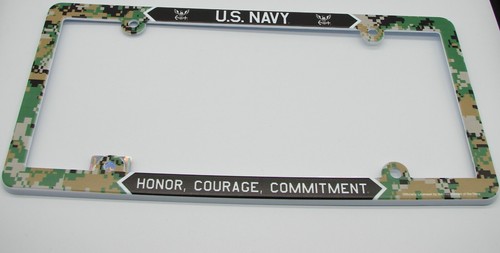 Licensed U.S. NAVY CAR LICENSE FRAME. UNITED STATES NAVY CAR LICENSE FRAME - Picture 3 of 12