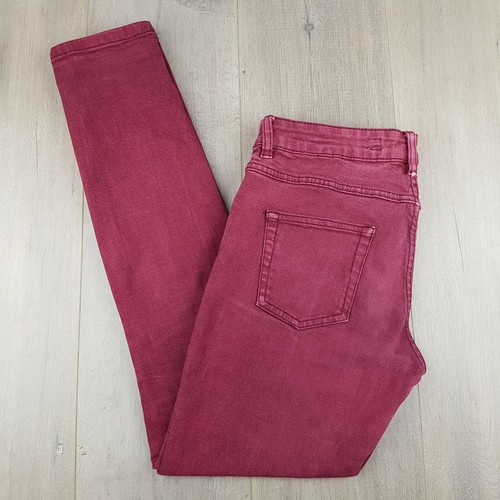 Womens Maroon Slim Fit Jeans | eBay