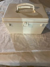 SOLO Rare VGT Hair Roller Curler Caddy Carry Case w Tray Storage Pink Sewing *