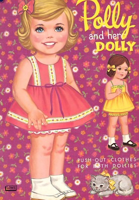 VINTAGE UNCUT 1950s POLLY DOLLY PAPER DOLL CUTE HD LASR REPRODUCTION~NO1 SLR 