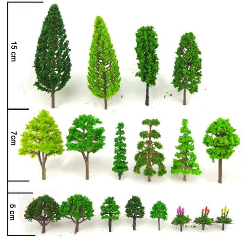 60 Pieces Model Trees 1.36-6 inch Mixed Model Tree Train Scenery Architecture... - Picture 2 of 6