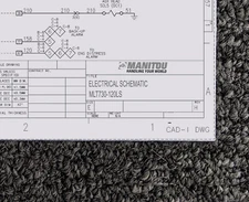 Manitou MLT730-120LS Telehandler Electrical Wiring Diagram Schematic Manual