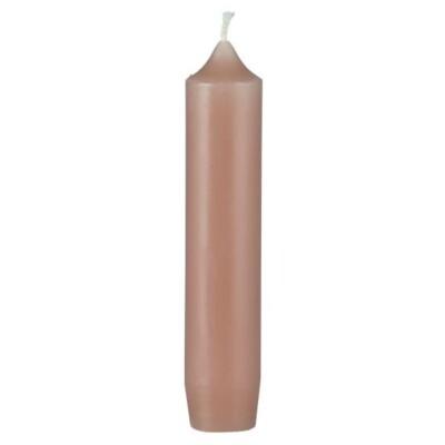 Set of 6 Short Dinner Faded Rose Candles by Ib Laursen