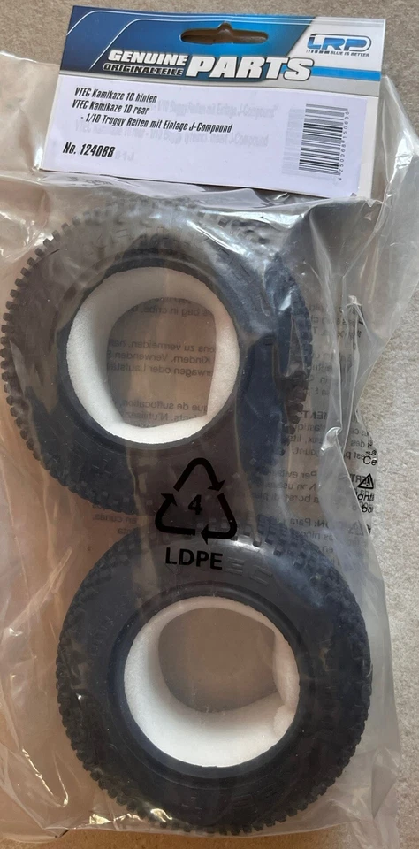 VTEC Kamikaze hinten 1/10 Truggy Reifen mit Einlage J-Compound LRP 124088 Truck - Bild 2 von 4