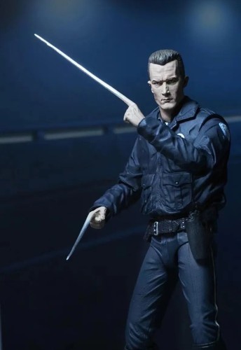 2024 NECA Terminator 2 Ultimate T-1000 (Motorcycle Cop) Action Figure New Boxed - Imagen 5 de 5