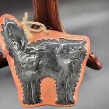 Red Clay Blackcat Wall Hanging