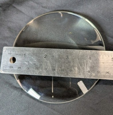 Large 2x Magnifying 4 1/2 Inch Glass Lens Only Gold Silver Reading Magnifier