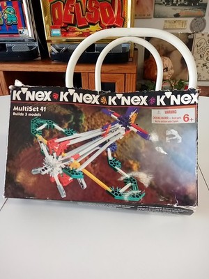 Vintage 1996 K'NEX Sky Flyers Multi -Set # 41 '' Open Box '' Builds 3 Models