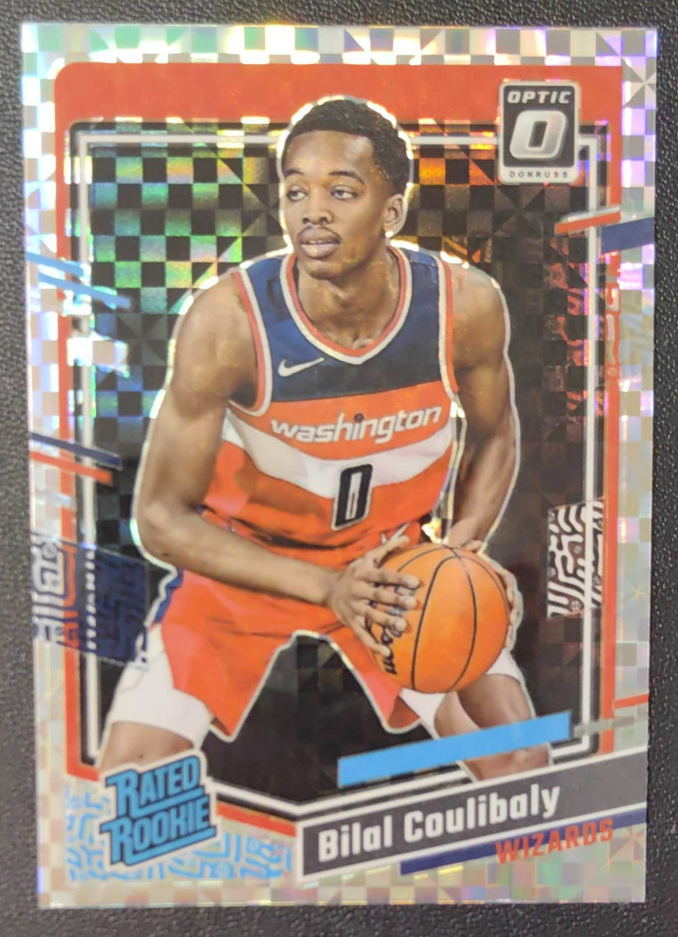 Bilal Coulibaly 2023-24 Panini Optic Checker Flag Rated Rookie Wizards #243