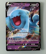 Pokemon TCG Wobbuffet V 086/202 Sword & Shield Base Set Ultra Rare Holo NM