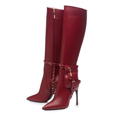 Kendall Miles Attitude Oxblood Red Knee High Boots EU 38 US 7.5