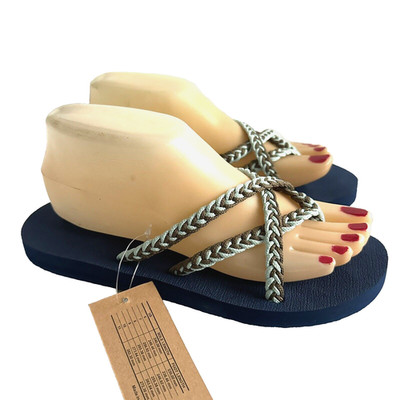 Chitobae Women's Sandals Turquoise Blue Size 7 B Flip Flop Slides Thongs Shoes