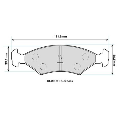 Ferodo DS3000 Front Brake Pads For Ford Sierra 2.3 D Estate 1991>1993 - FCP206R