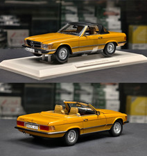 NOREV 1/18 Mercedes Benz 450 SL 1975 Yellow Diecast Car Model 183350