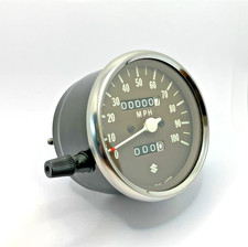 NEW Suzuki GT185 B-C MPH Speedometer with Brown Face 34101-36635 1977 to 1978