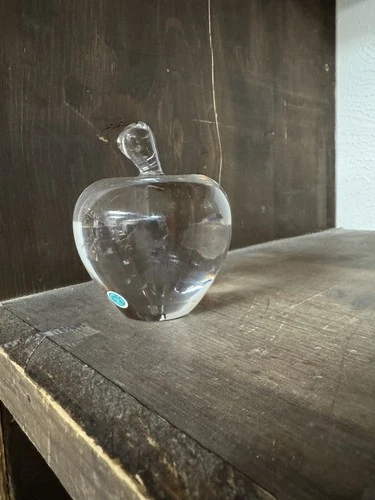 Vintage TIFFANY & CO. Signed Solid Crystal Apple 3-1/2" **ABSOLUTELY EXQUISITE**