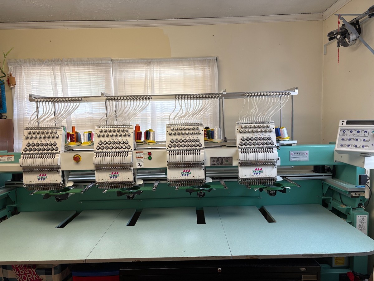 2004 Tajima TFHX-IIC1504 4 Head 15 Needle Embroidery Machine | eBay