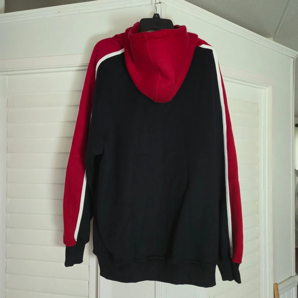 212 New York мужской черный красный полоски вышитый бега костюм комплект толстовка с капюшоном брюки XL - Изображение 2 из 4