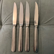 4 Fortessa METROPOLITAN Stainless Steak Knives Knife 18/10 Glossy Flatware