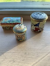 Lot of 3 Limited Edition Halcyon Days Days Enamel Trinket Box Box?s 2 L8mited