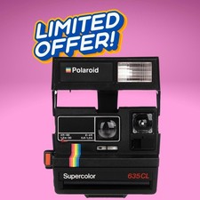Custom camera, instant camera polaroid 635 cl supercolor, rainbow polaroid