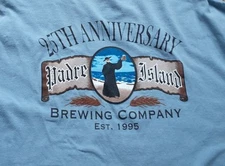 Padre Island Brewing Company 25th Anniversary Blue XL Tee Shirt