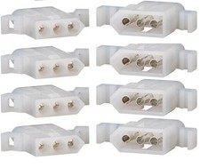 Molex Connector Lot, 4 Matched Sets, 3-Circuits w/18-24 AWG .062" Pins,...