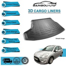 3D CARGO LINER BOOT LINER REAR TRUNK MAT FOR CITROEN C3 2010-UP THICK SPARE TIRE