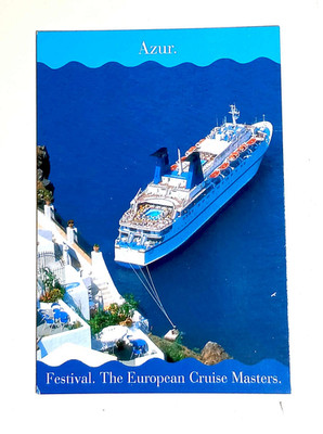 Neu: Schöne Postkarte vom Kreuzfahrtschiff AZUR der Festival Cruises Royal Iris