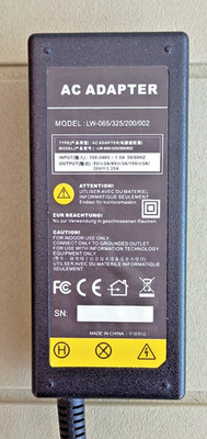AC/DC ADAPTER Model: LW-065/325/200/002 Output: 19V 3.42A Lenovo ThinkPad, etc