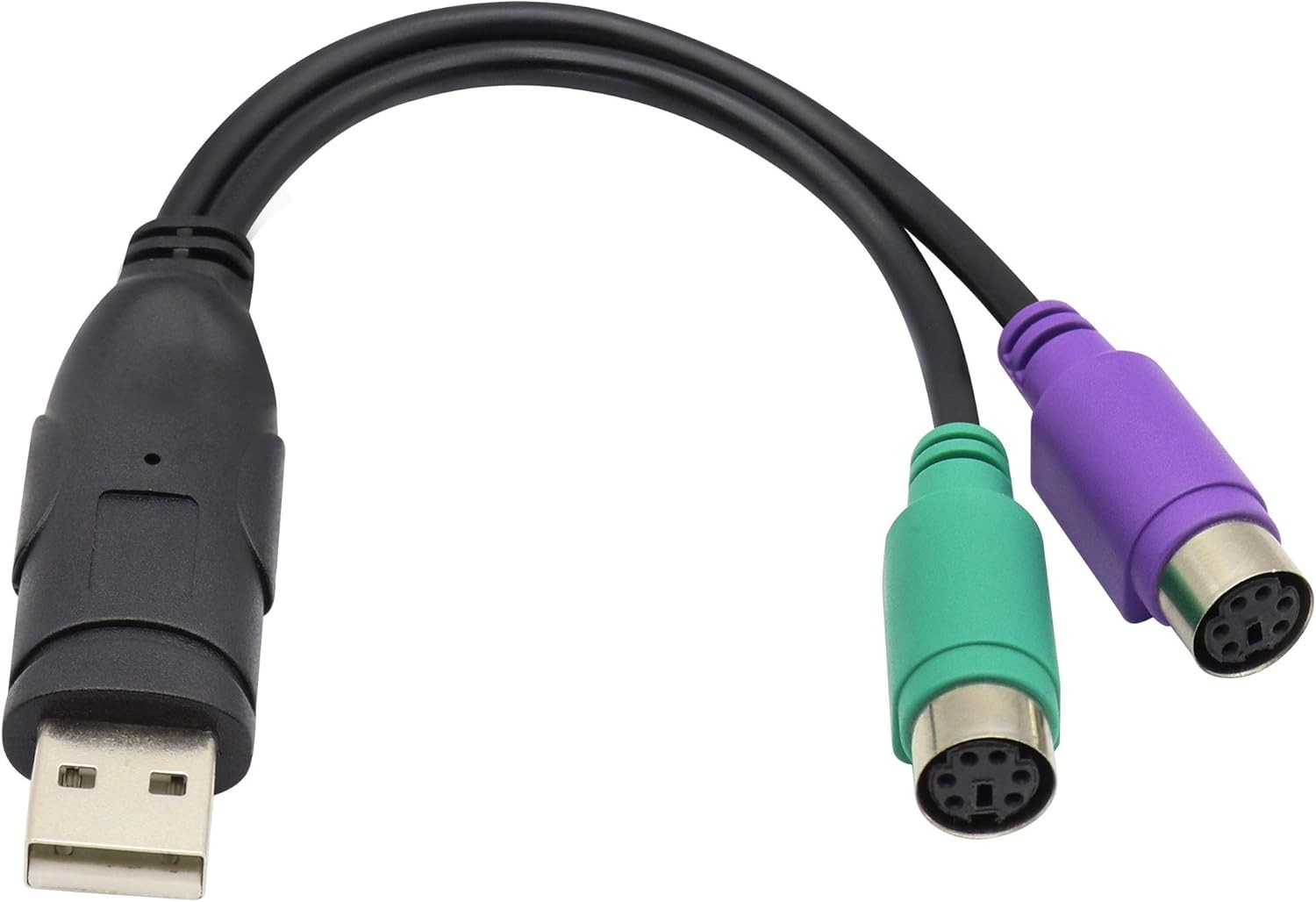 zdyCGTime USB Male to Dual PS2 Female Converter Splitter,Keyboard Mouse Convert