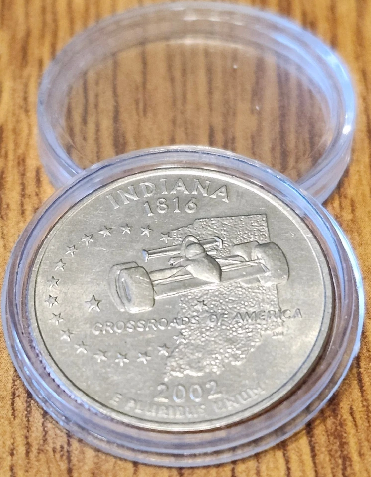 2002D Indiana State Collectible Quarter from Bank Rolls - Image 2 of 4