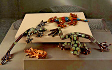 Golden Pond Ceramic Wall Frogs Gecko Set of 3...