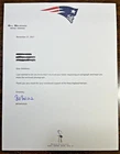 Bill Belichick Signed New England Patriots Letterhead Letter - Autograph