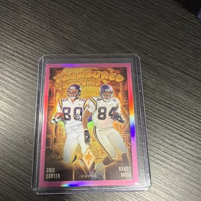 Panini 2024 Phoenix Treasured Tandems Pink Carter Moss #TT-MIN /80 Vikings