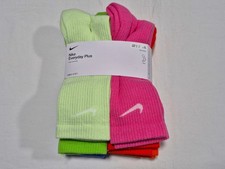 Nike Mens Everyday- Performance PLUS Crew Socks Pack  6 Pairs  DRI-FIT SZ 8-12