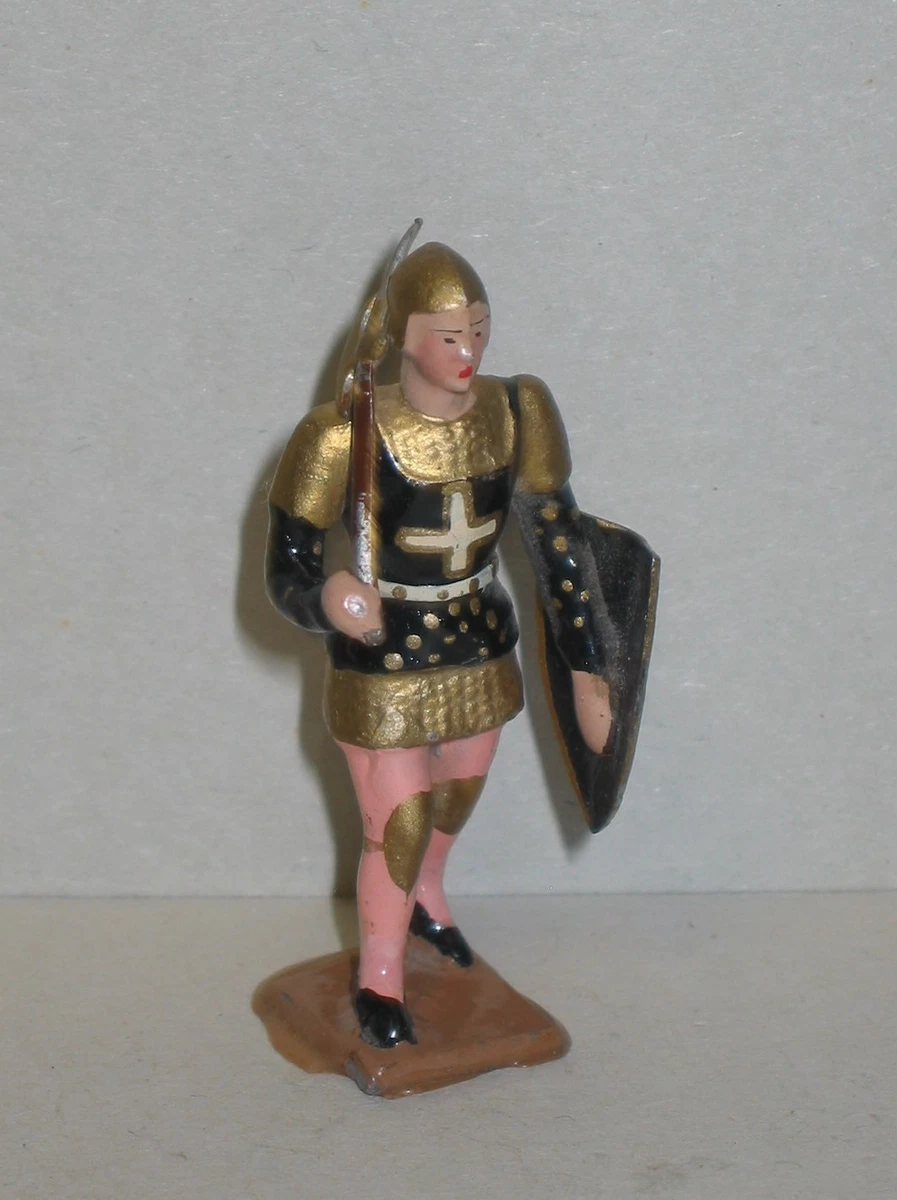 4 Soldats Médiévaux CBG Mignot – Figurines En Plomb Du Moyen Âge (occasion)