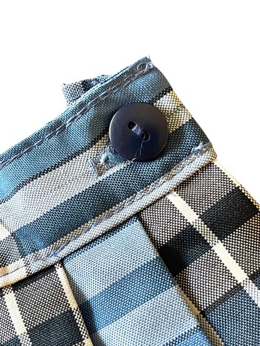 Dennis School Uniform Plaid Pleated Skirt 1886B Juniors 13 J13 Blue USA Made - Picture 4 of 8