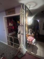 Vintage 1970s Massive 8ft Macrame Boho Hanging Plant Hanger Wood Beads Exc Cond.