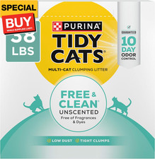 Purina Free and Clean Unscented Cat Litter - 38 Lb. Box 1.29 per pound