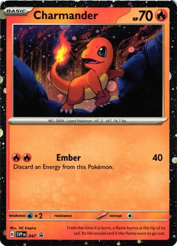 Pokemon TCG Charmander Holographic Promo Card SVP EN 047 Scarlet Violet VLP