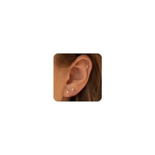 20G Tiny Flat Back Earrings for Women - 14K 4/5/6mm-Star Moon Flat Gold