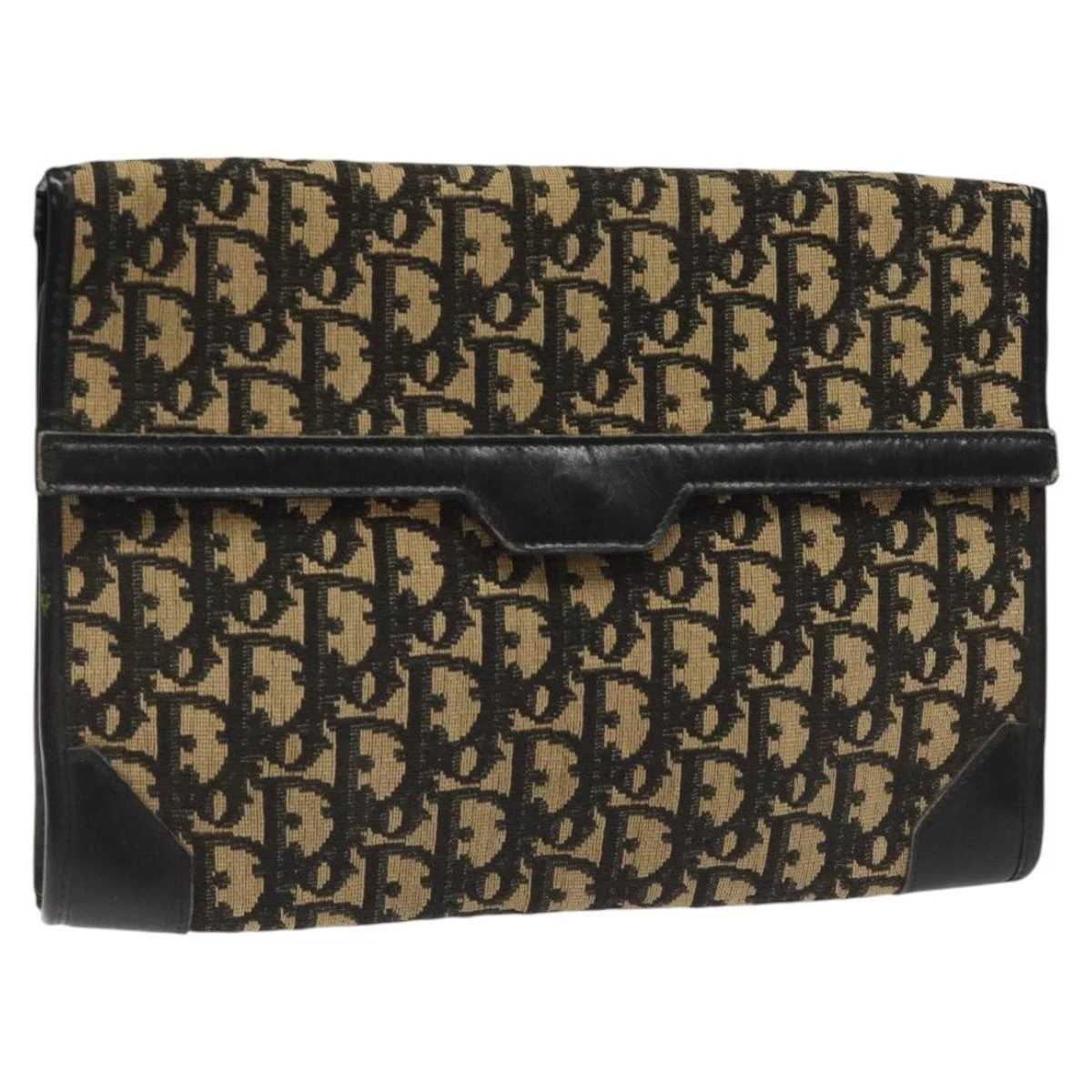 Sac pochette toile trotteur Christian Dior bleu marine authentique 115711